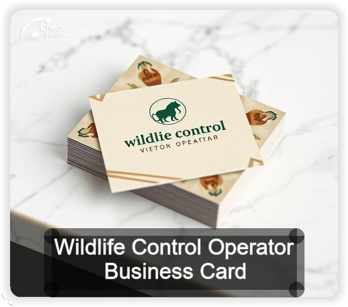Wildlife Control Operator business card design sample