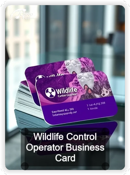 Wildlife Control Operator business card design sample