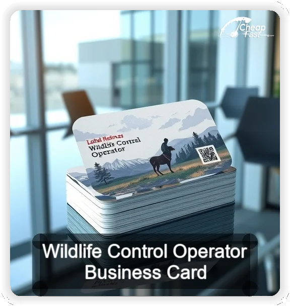 Wildlife Control Operator business card design sample