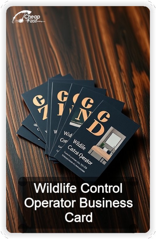 Wildlife Control Operator business card design sample