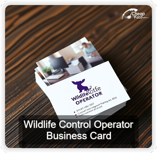 Wildlife Control Operator business card design sample