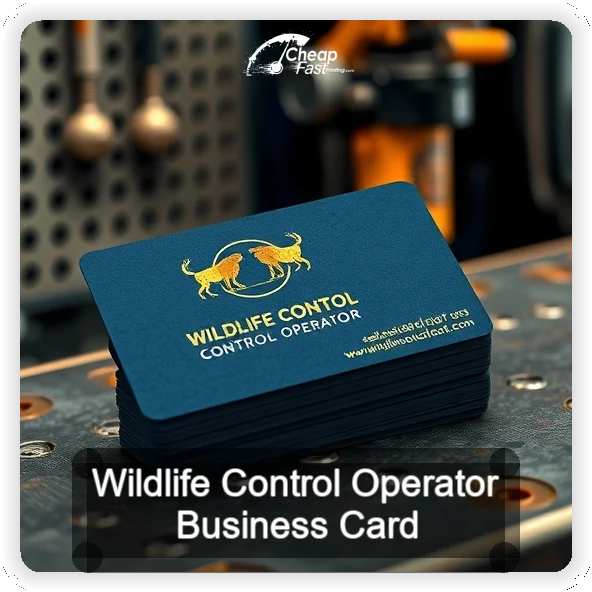Wildlife Control Operator business card design sample