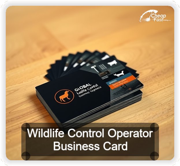 Wildlife Control Operator business card design sample