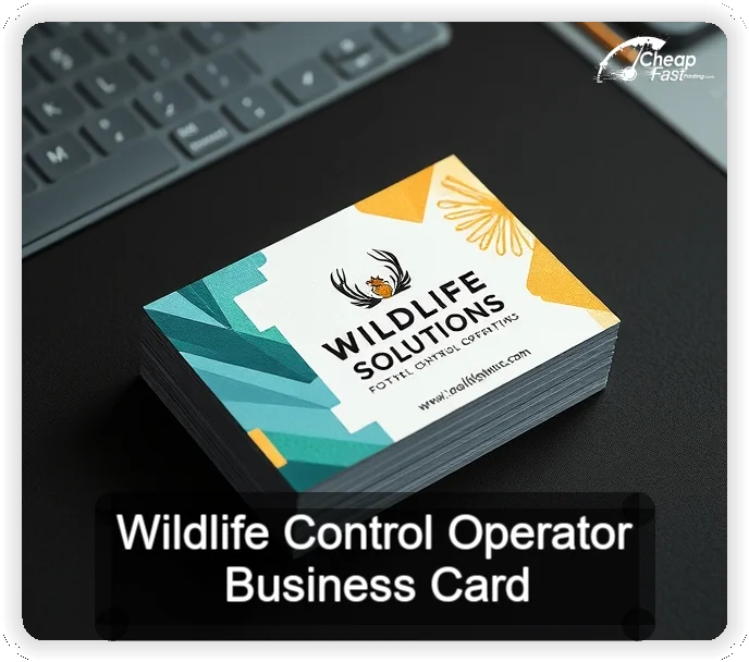 Wildlife Control Operator business card design sample
