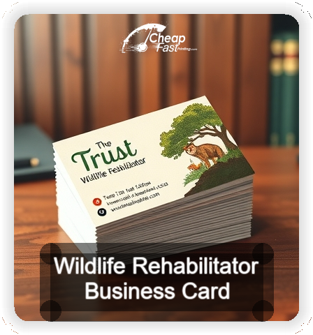 Wildlife Rehabilitator business card design sample