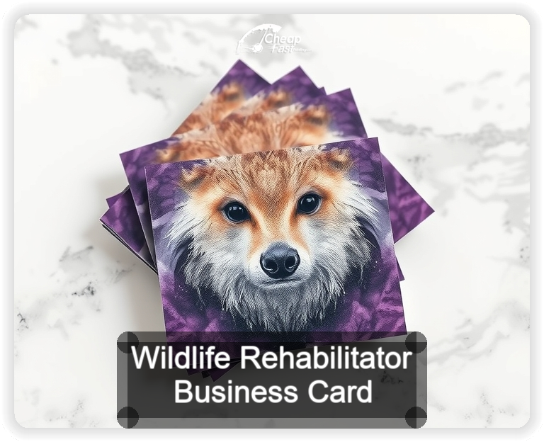 Wildlife Rehabilitator business card design sample
