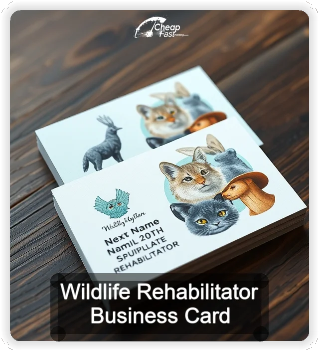 Wildlife Rehabilitator business card design sample