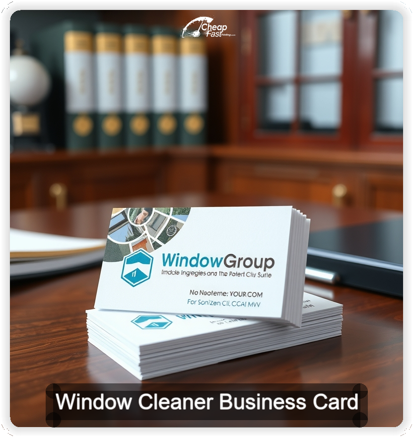 Window Cleaner business card design sample