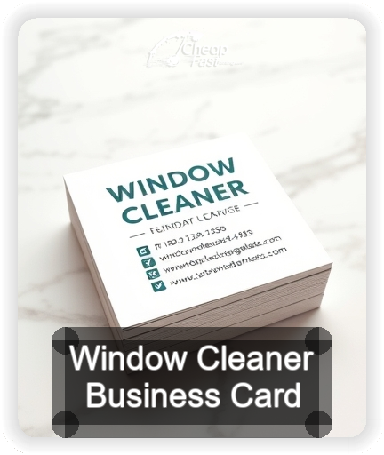 Window Cleaner business card design sample