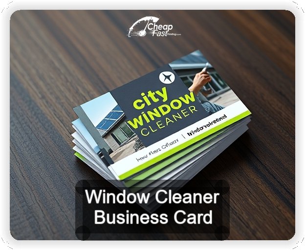 Window Cleaner business card design sample