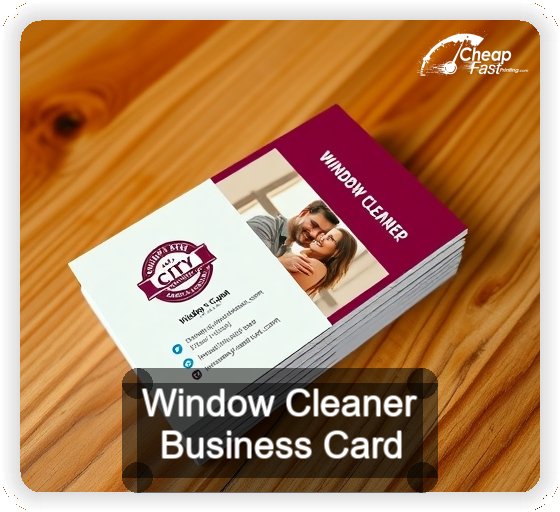 Window Cleaner business card design sample