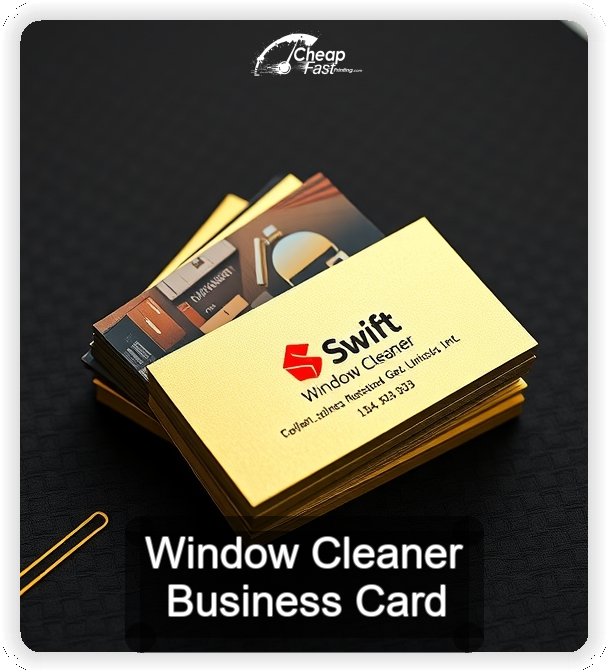 Window Cleaner business card design sample