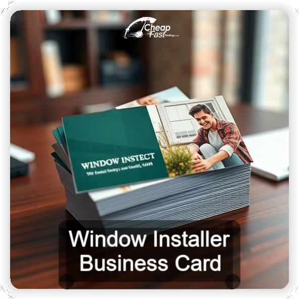 Window Installer business card design sample