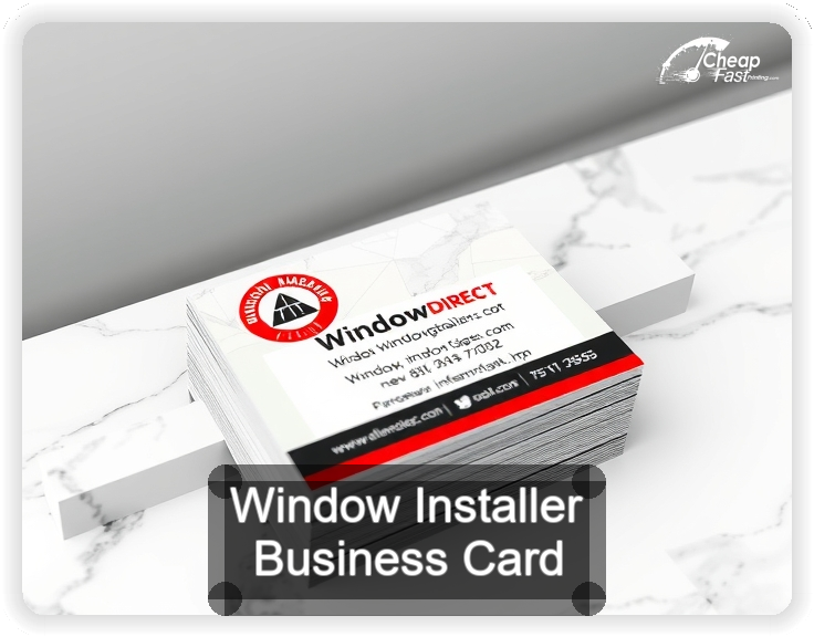 Window Installer business card design sample