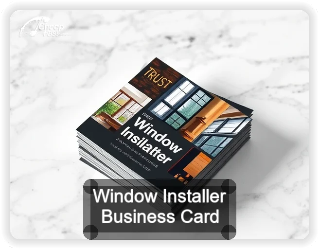 Window Installer business card design sample
