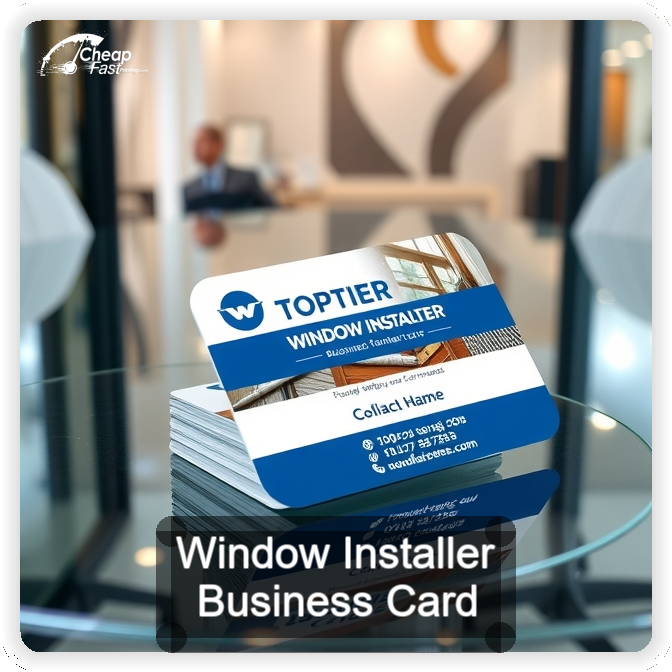 Window Installer business card design sample