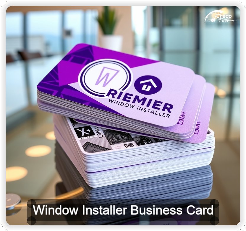 Window Installer business card design sample