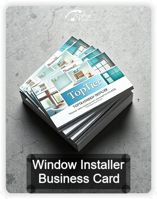 Window Installer business card design sample