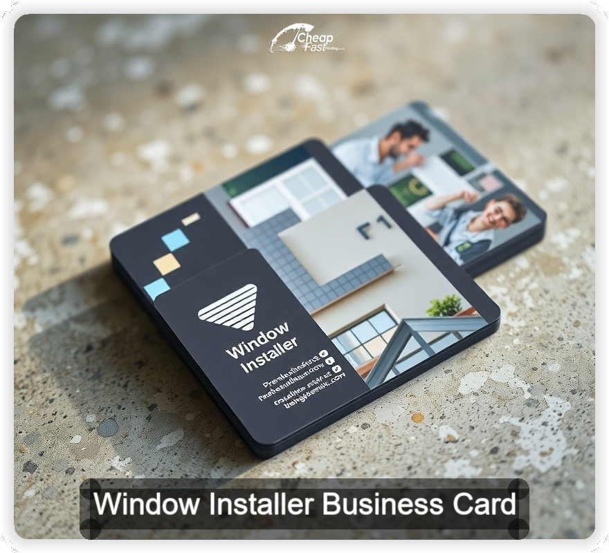 Window Installer business card design sample