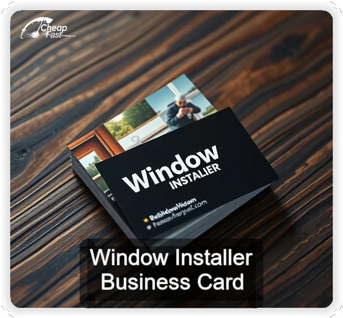 Window Installer business card design sample