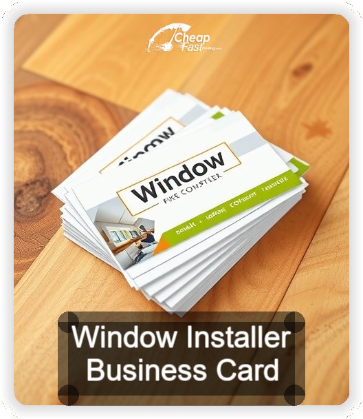 Window Installer business card design sample