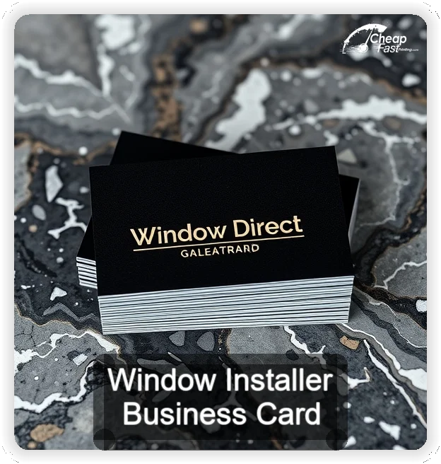 Window Installer business card design sample