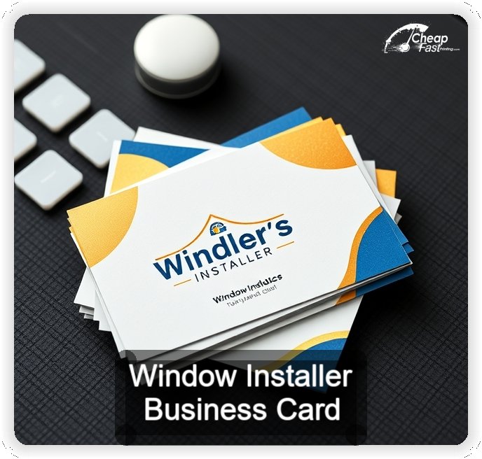 Window Installer business card design sample