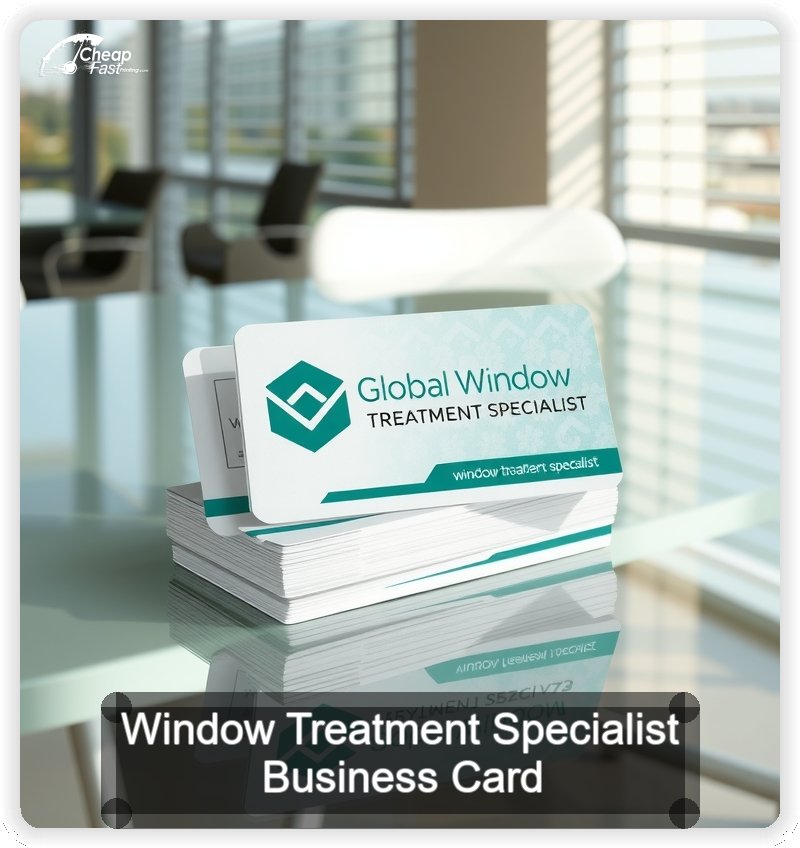 Window Treatment Specialist business card design sample
