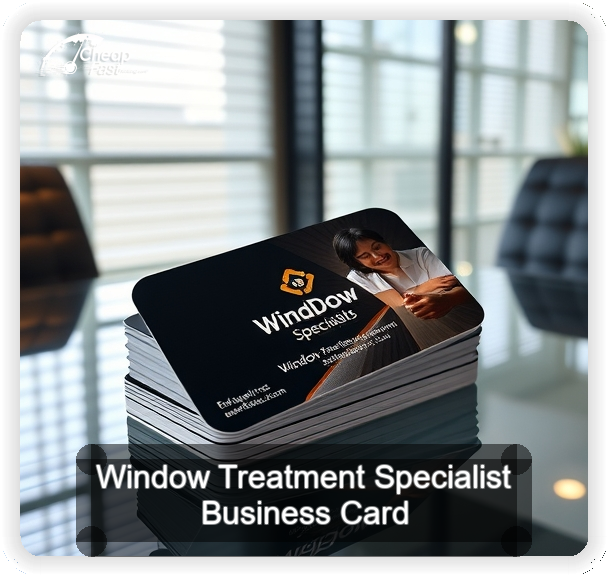Window Treatment Specialist business card design sample
