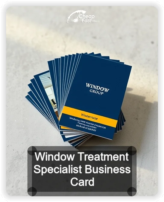Window Treatment Specialist business card design sample