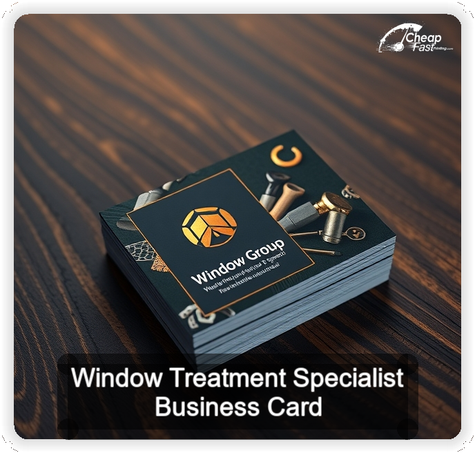 Window Treatment Specialist business card design sample