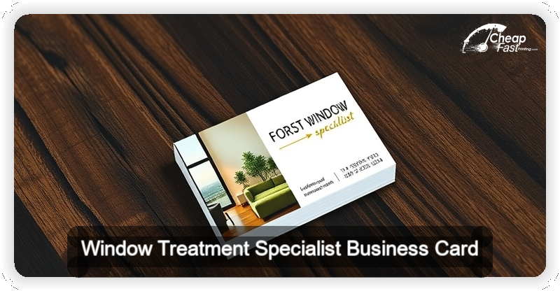 Window Treatment Specialist business card design sample