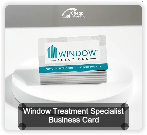 Window Treatment Specialist business card design sample
