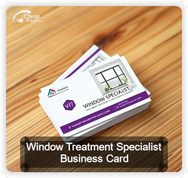 Window Treatment Specialist business card design sample