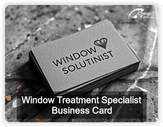 Window Treatment Specialist business card design sample
