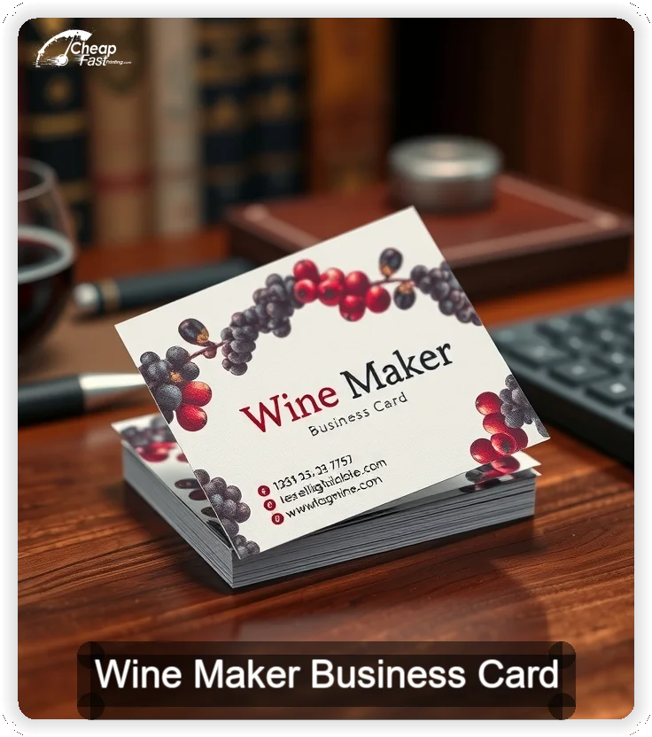 Wine Maker business card design sample