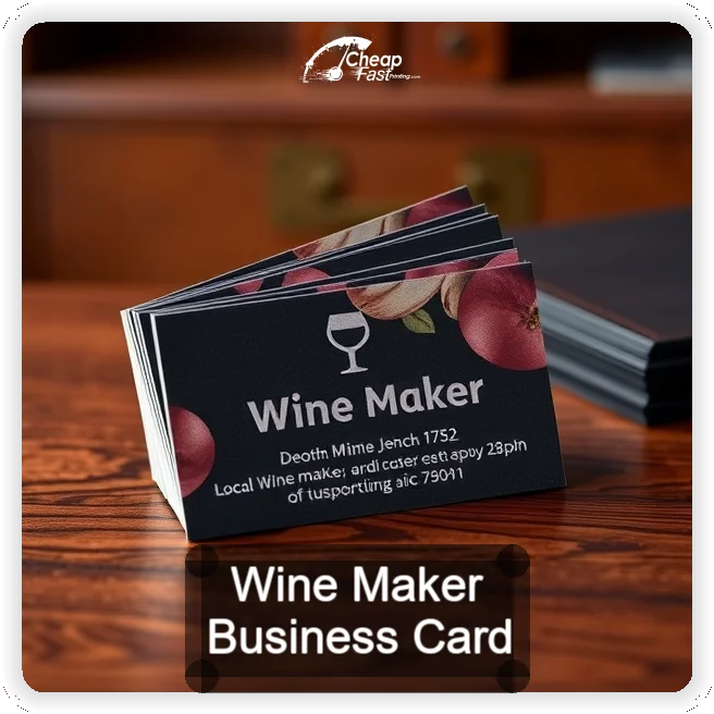 Wine Maker business card design sample