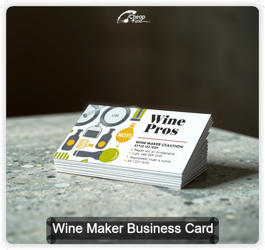 Wine Maker business card design sample