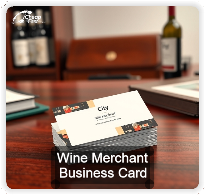 Wine Merchant business card design sample