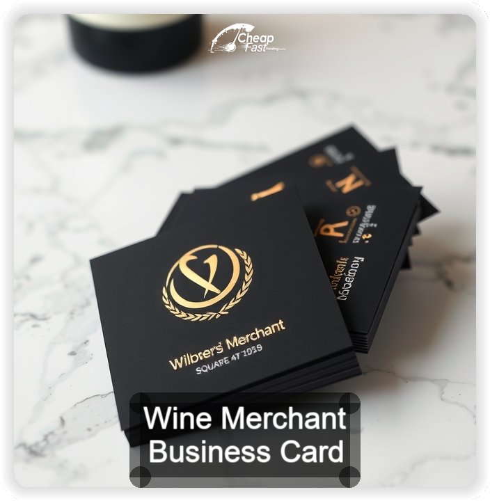 Wine Merchant business card design sample