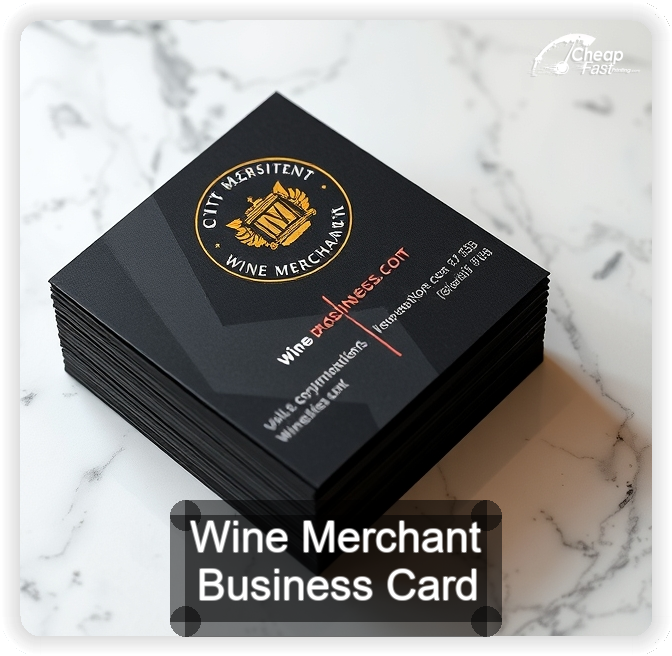 Wine Merchant business card design sample