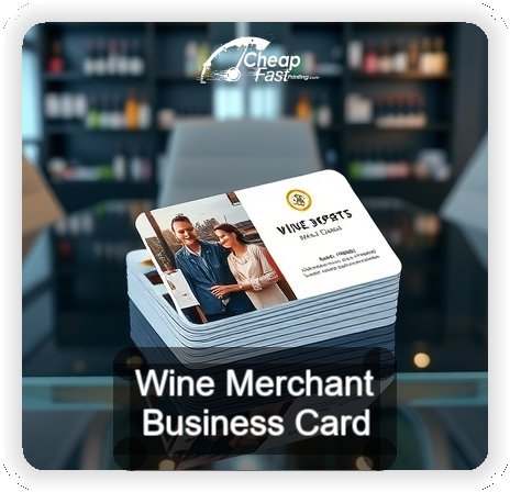 Wine Merchant business card design sample