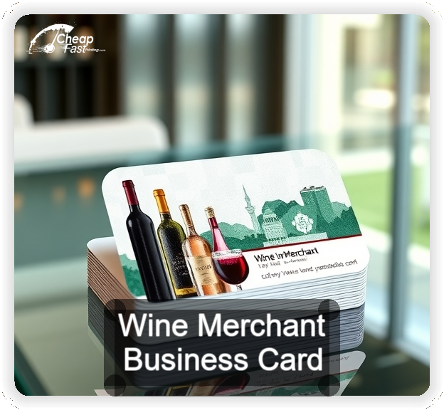 Wine Merchant business card design sample
