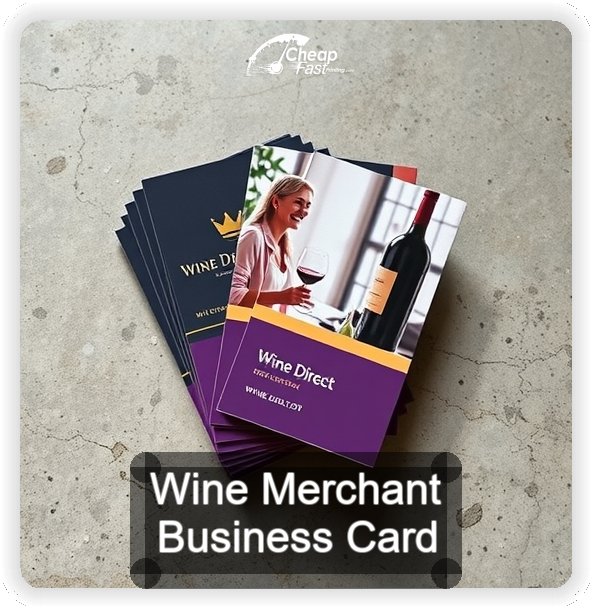 Wine Merchant business card design sample
