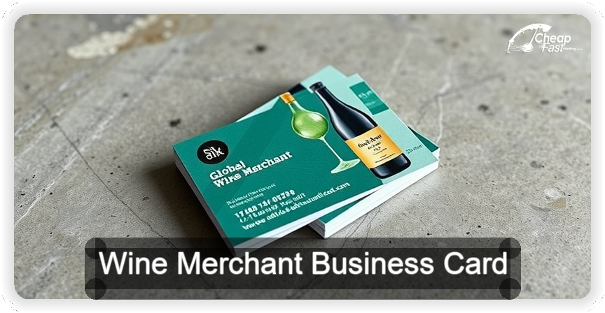 Wine Merchant business card design sample