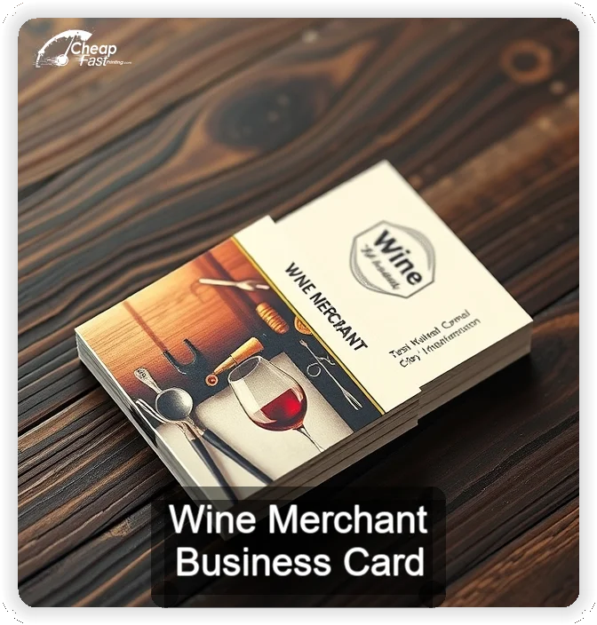 Wine Merchant business card design sample