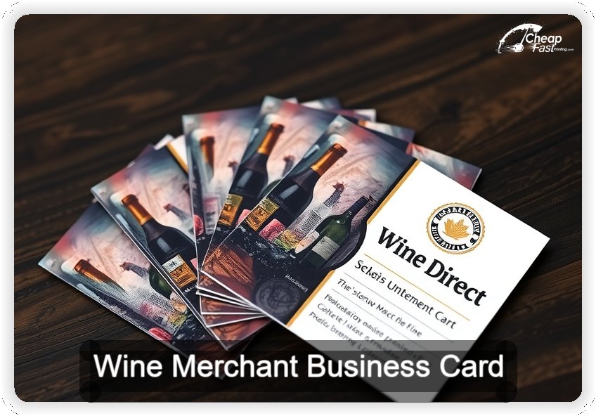 Wine Merchant business card design sample
