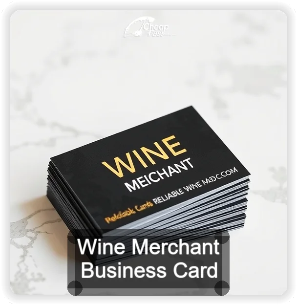 Wine Merchant business card design sample