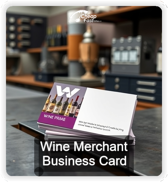 Wine Merchant business card design sample