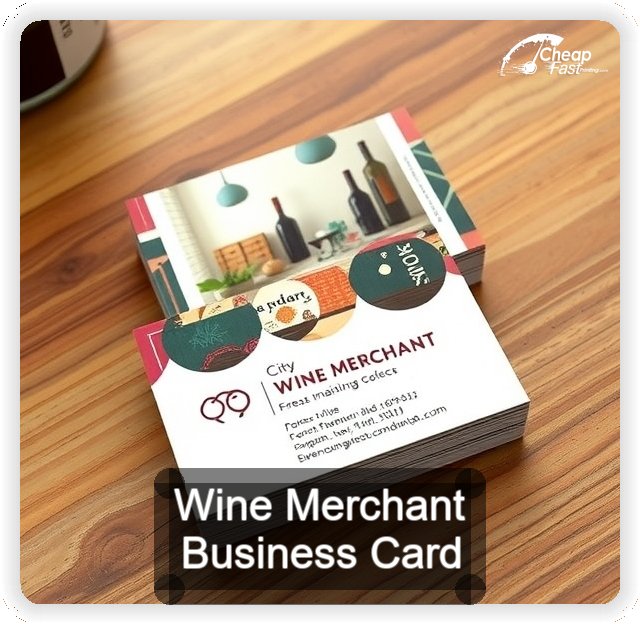 Wine Merchant business card design sample